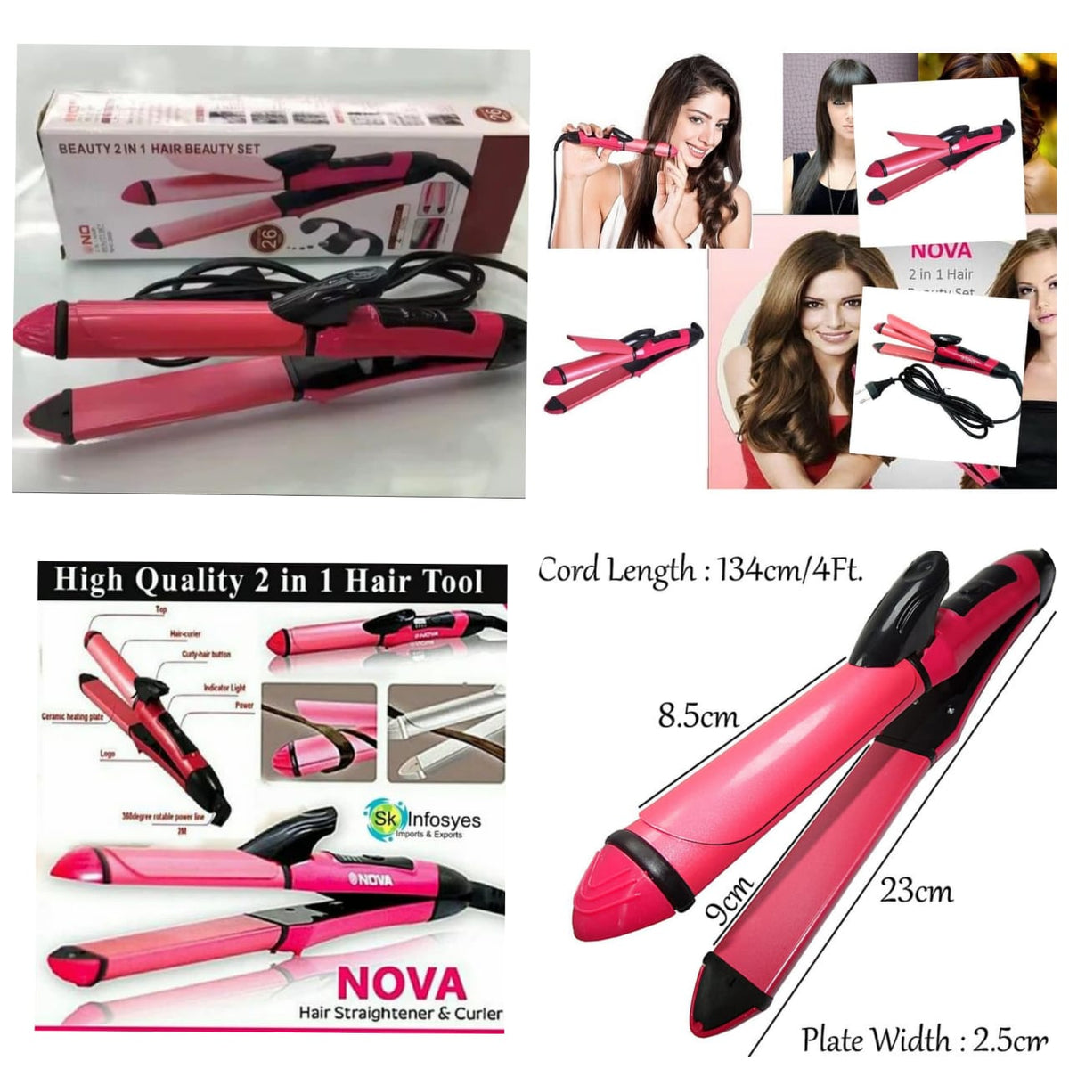 2-in-1 Nova Hair Straightener