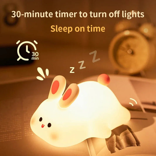 Cute Rabbit Silicone Lamp Soft