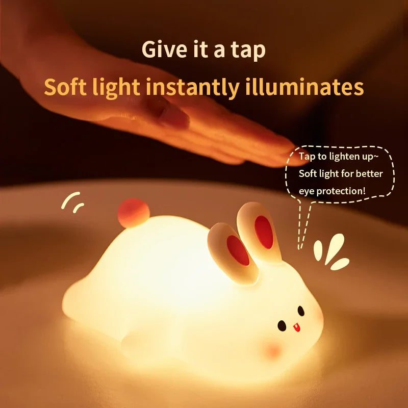Cute Rabbit Silicone Lamp Soft