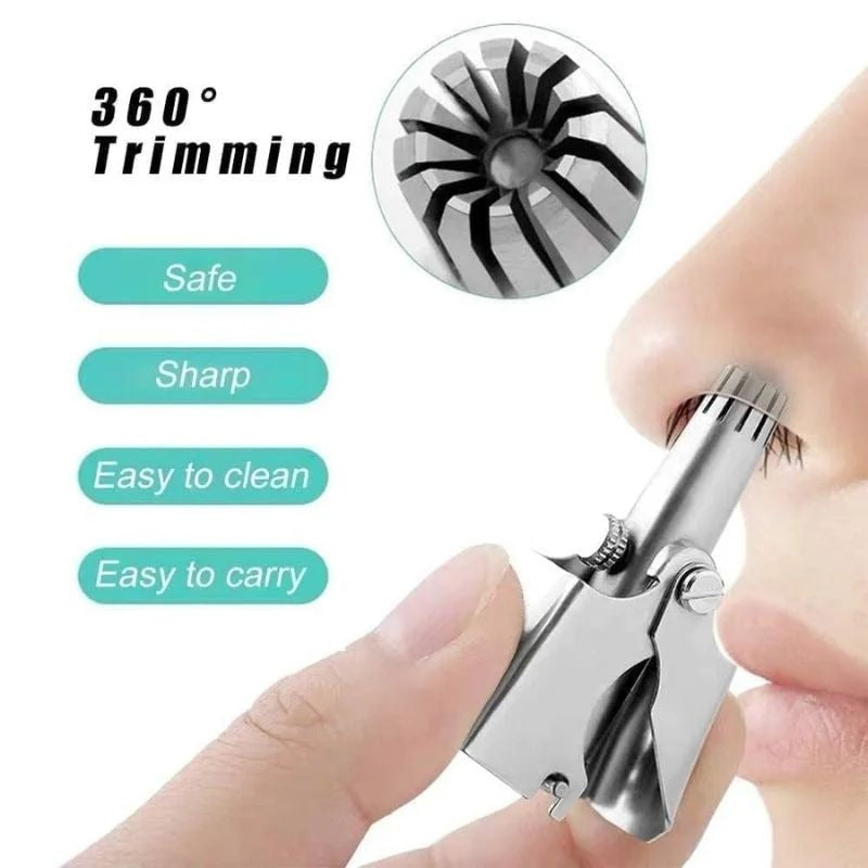 Stainless Steel Manual Nose Hair Trimmer