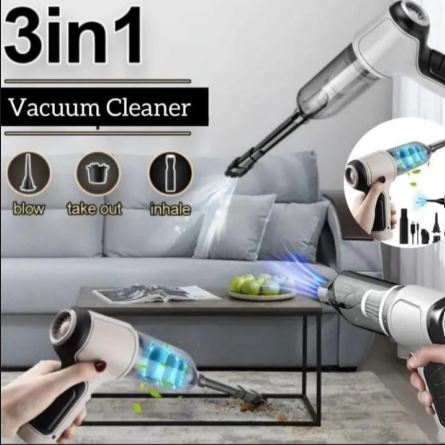 3-in-1 portable vacuum cleaner with attachments