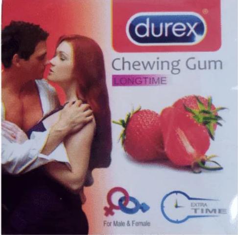 Durex Chewing Gum Longtime Strawberry Flavor