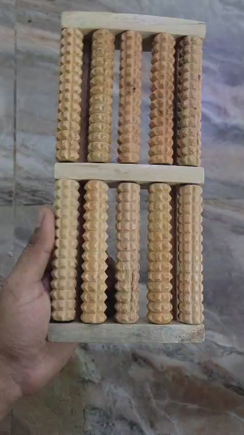 Traditional Wooden Roller Foot Massager