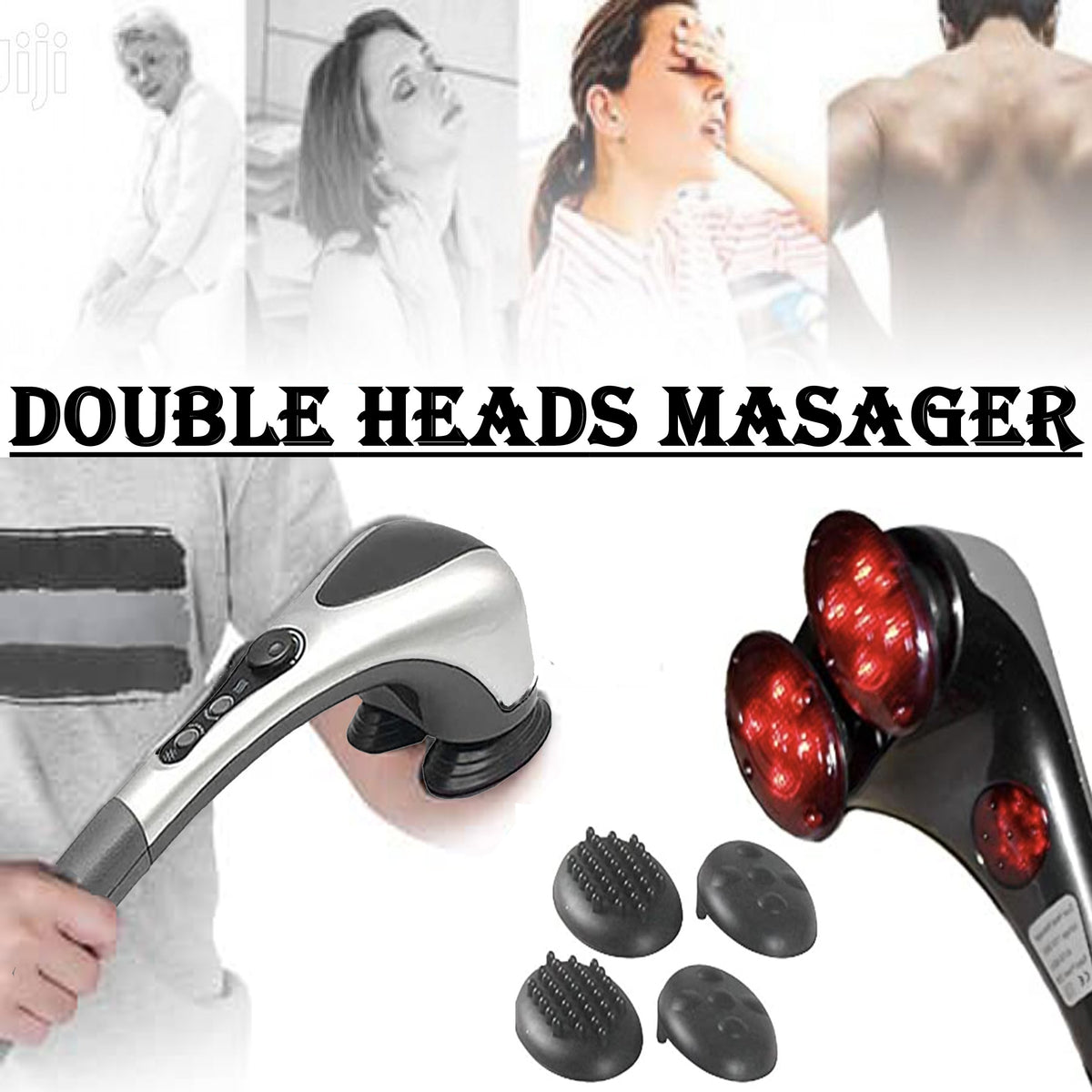 Full Body Handheld Double Head Massager