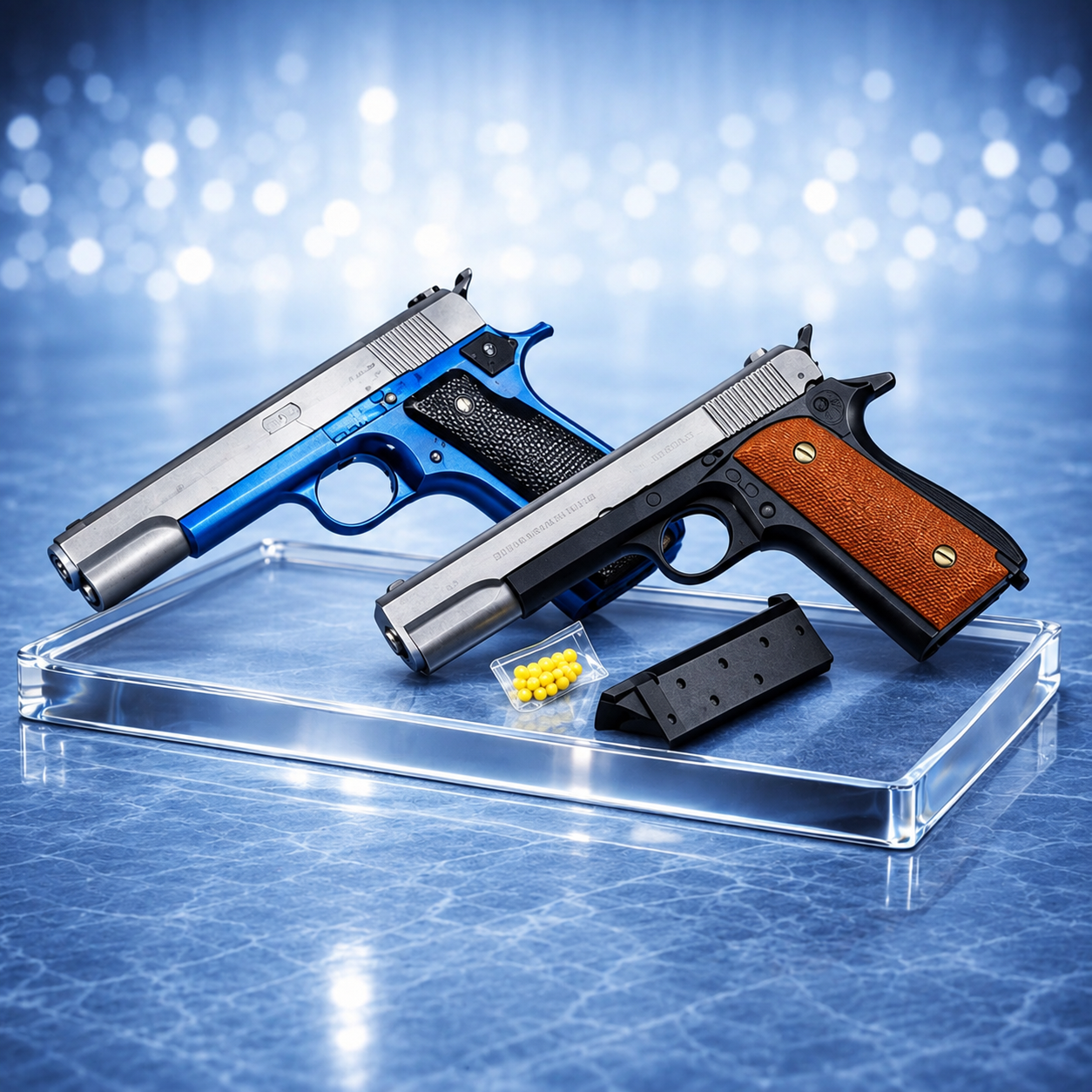 Heavy Metal Bullet Toy Gun | Real Look Pistol | Silver, Black